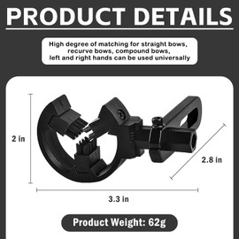 Archery Bow Brush Capture Arrow Rest, Compatible with Every Compound Bow Hunting and Bowfishing Accessories - Full Containment - Left & Right Hand Use (Brush -3)