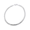 925 Sterling Silver Curb Chain Bracelet, 4mm Width, Double Link