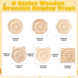 DanLingJewelry 6Pcs Bead Board Wooden Bracelet Design Board Beading Jewelry Organizer Tray Mats for Jewelry Making Bracelet Supplies
