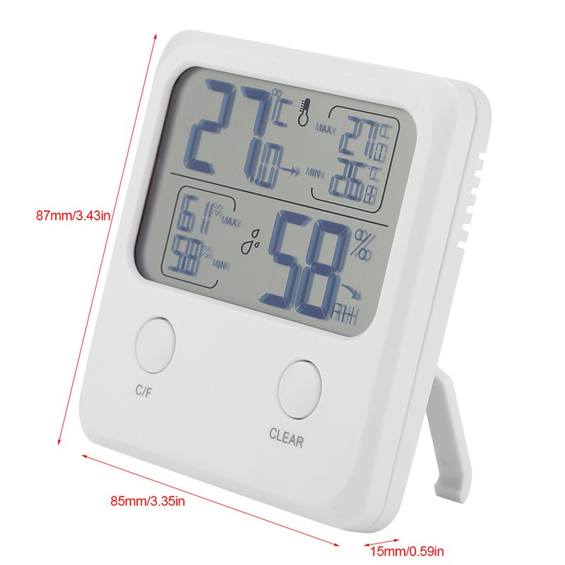 Digital Electronic Thermometer Hygrometer Indoor Humidity Temperature for Home Office