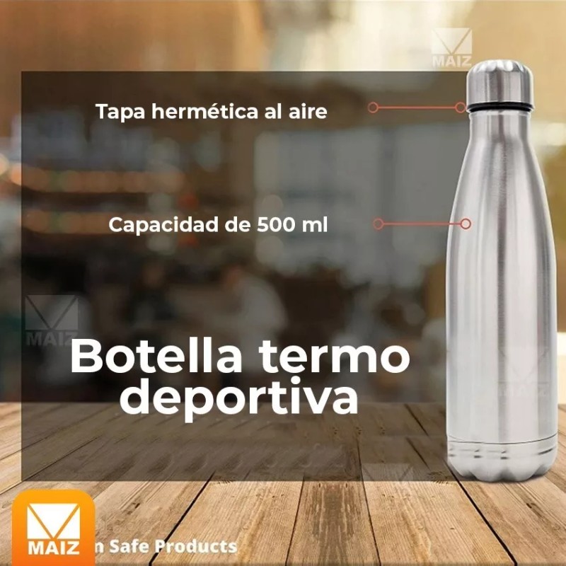Maíz Termo Botella Acero Inoxidable Portatil Antiderrame 500ml