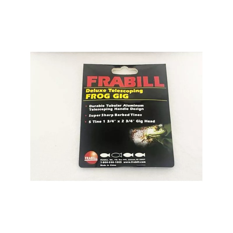 FRABILL FROG GIG/FISH SPEAR, 5 TINE, EXTENDABLE 6 TO 12