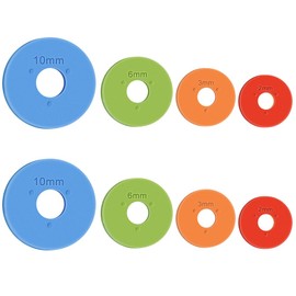 8 pcs Rolling Pin Guide Ring Spacer Bands Set - (2/3/6/10mm), Suitable as Roling Pin with Thickness Rings, KitchenTools for Dough Thickness, Multicolored Flexible Silicone Slip On Baking Accessories