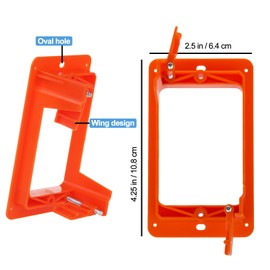 15Pack Low Voltage Mounting Bracket 1 Gang 2 Ring Drywall Cables Pass Through Wall Plate Wallboard Single Gypsum Board Outlet Hider Wires Speaker Coaxial Management Grommets Media Tool Cord Recessed