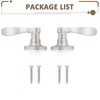 Probrico 6 Pack Brushed Satin Nickel Dummy Door Lever Wave