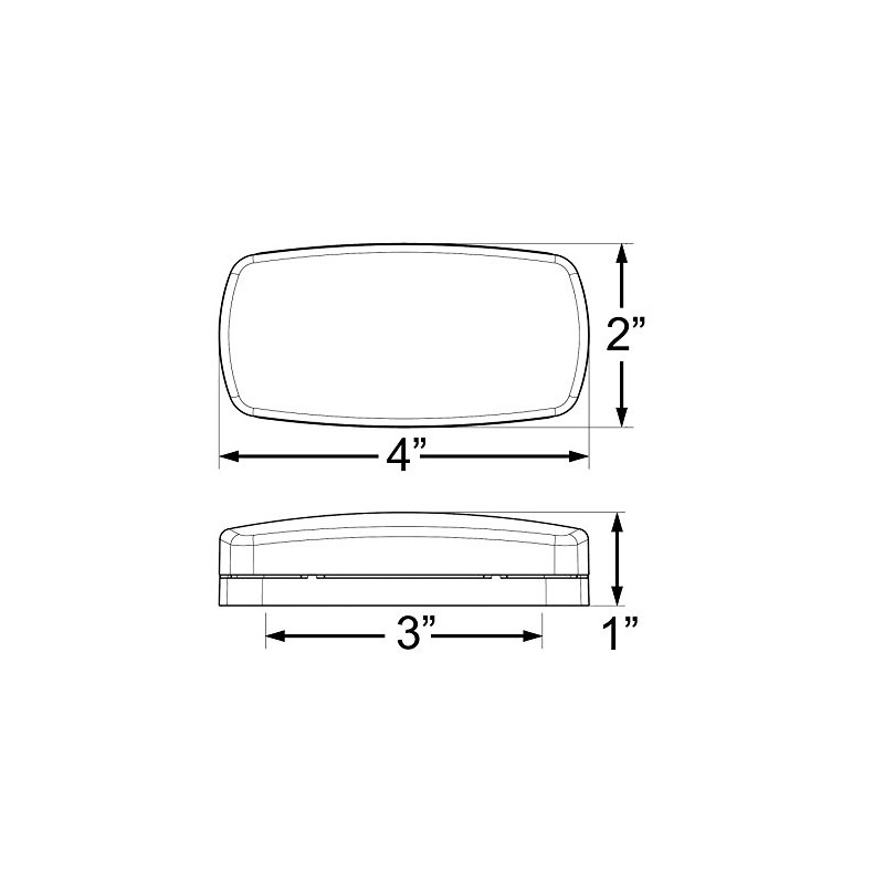 Optronics MCL0032RBBP LED Marker/Clearance Light with Reflex, Amber