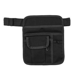 WANGCL Waiter's Bag with Belt, Restaurant Server Apron Bag Operating Wallet with Pocket for Waiters Waitress Black