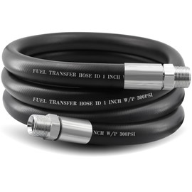 Ruikarhop 1" Fuel Transfer Hose 10FT,Farm Pump Hose with Male NPT Fittings for Gasoline,Diesel,Biodiesel…