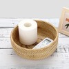 IGNPION Round Rattan Woven Fruit Basket Bread Serving Baskets Snack