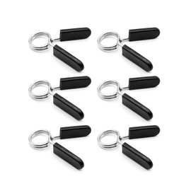 Tiardey 6 Pack Spring Collar Clips 30 mm Dumbbell Barbell Clamps Exercise Collars Barbell Clip Clamps for Olympic Weight Bar Dumbbells Gym Fitness Training