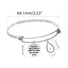 Tobestu 2.5 Inch Stainless Twist Wire Bangle Christ Gifts Encouragement