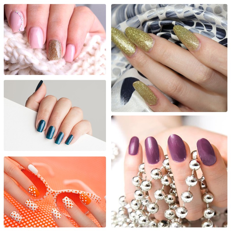 Anself 6PCS/Set Gel Nail Polish Set Multi-colors Odorless Long Lasting