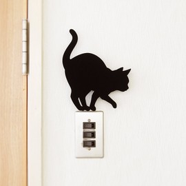 東洋ケース LED照明 壁掛け 照明 ウォールライト CATWallLight2 うずうず ブラック 本体サイズ:幅16.4×奥行2.1×高さ19.6cm TL-CWL2-04