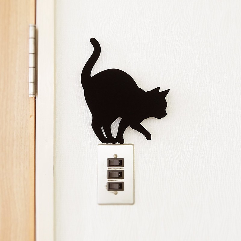 東洋ケース LED照明 壁掛け 照明 ウォールライト CATWallLight2 うずうず ブラック 本体サイズ:幅16.4×奥行2.1×高さ19.6cm TL-CWL2-04