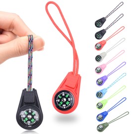 10 Pack Kids Compass Bulk Mini Compass for Kids,Children's Classroom Compass for Navigation Lesson,Plastic Compass for Party Favor/Hiking/Boy Scout/Outdoor Survival (Mix)