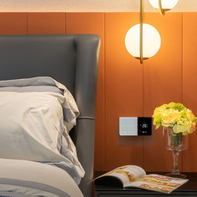 Smart Electric Thermostat White Programmable WiFi Thermostat with Temperature Humidity