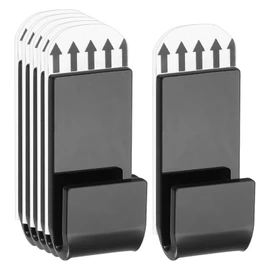 uxcell 6 Pcs Acrylic Vinyl Record Wall Mount Holder Display Shelf No Drill Self Adhesive Vinyl Record Album Wall Storage Hangers Holder for Home Office Decoration, Black