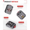 IFOOTAGE Action Camera Adapter Quick Release, Aluminum Tripod Mount Adapter,