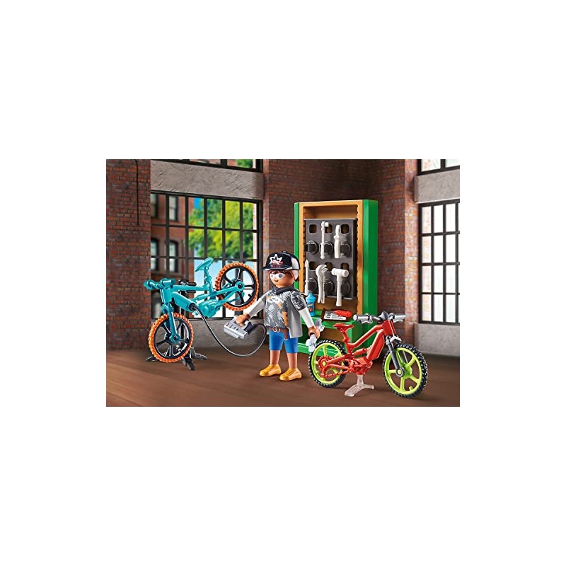 PLAYMOBIL City Life 70674 Gift Set 'E-Bike Workshop', from 4
