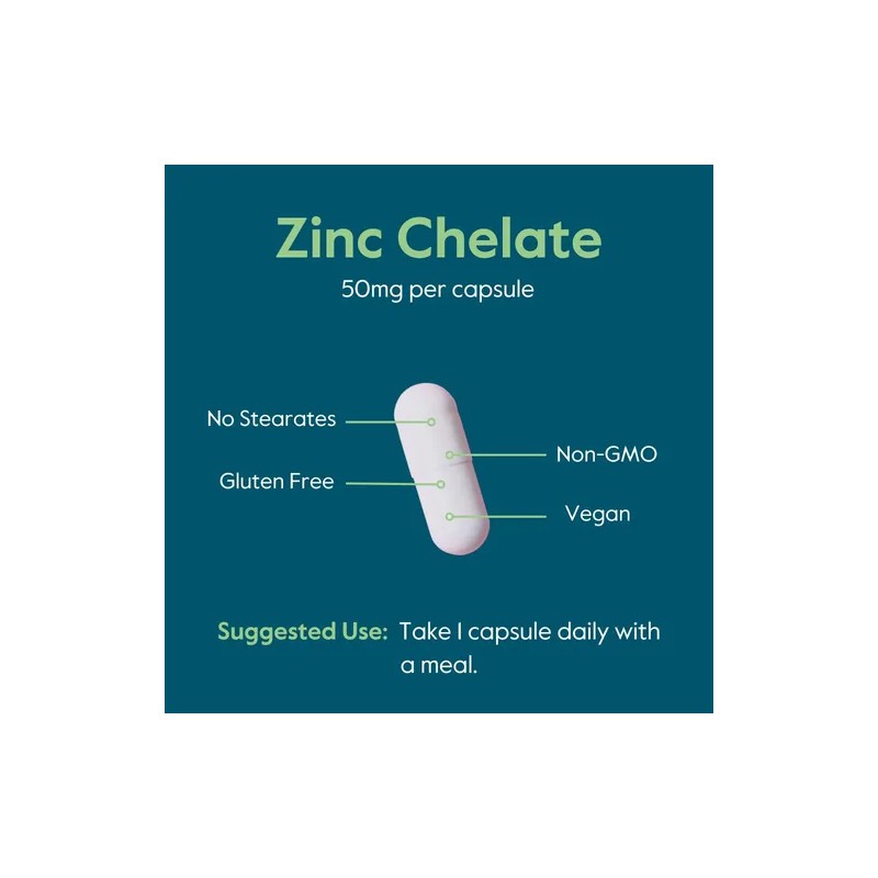Bestvite Zinc Quelado 50 Mg - 240 Cpsulas Veganas ,