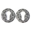 UHRIG 2 x Round Rosette for PZ Lock, Wrought Iron