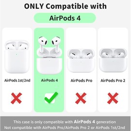 for AirPods 4 Case, Compatible with AirPods 4th Generation Case (2024), Leather Full Body Shockproof Protective Cover for AirPods 4th Generation Case Cover, Random Pattern (B)