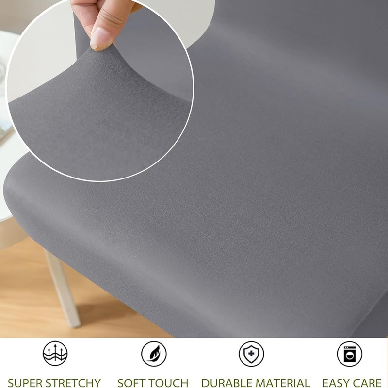 AOSCTELF 6 Pack Bar Stool Covers with Backs, Stretch Washable