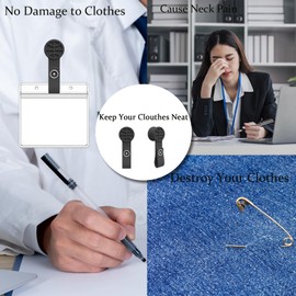 2 Pack Magnetic Name Tag Holder - Basketball Face Design Strong Magnetic Badge Holder - Name Badge Holder for Everyone to Keep Clothes Traceless (Black+Beige)