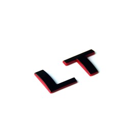 1x OEM LT Letter Nameplate Emblem Badge Compatible with Silverado Sierra Tahoe Suburban Glossy (2007-2018 Redline)