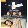 OPONL 30" White low profile Ceiling Fan with Light, with