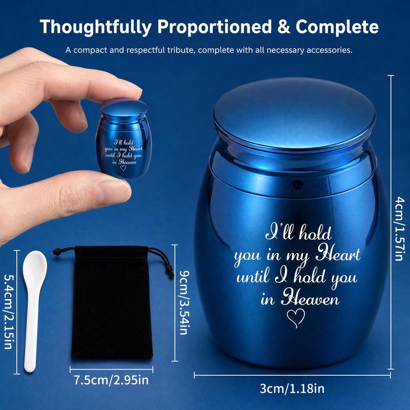 Premium Mini Keepsake Urn for Human & Pet Ashes, Small