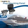 Bowarepro 2pcs Plug Mounting Panel, 50A Plug Panel Base with