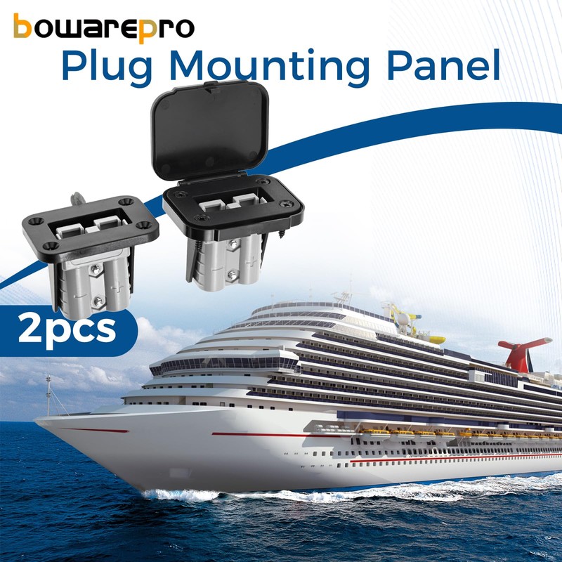 Bowarepro 2pcs Plug Mounting Panel, 50A Plug Panel Base with