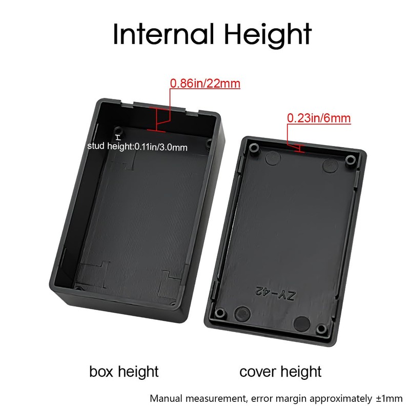 LeMotech 5 Pieces Plastic Project Boxes Junction Case for Electronic
