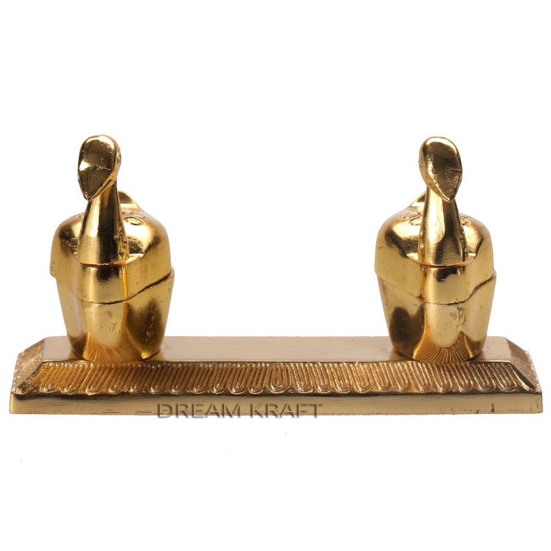 DreamKraft Loving Bird Duck Chopda Pair with Kumkum Roli Rice