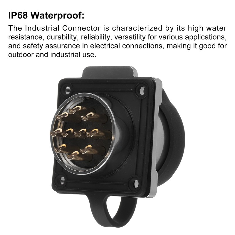 sourcing map LP24 10 Pin Waterproof Connector, IP68 Circular Connectors