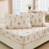 Cozaline Floral Fitted Sheet Queen Premium 100% Cotton Bedding Farmhouse