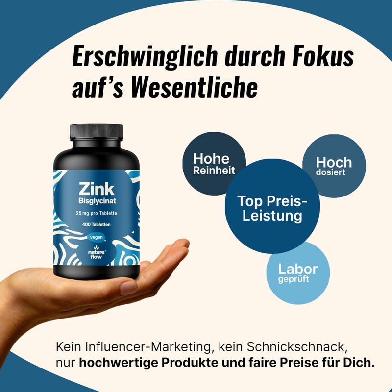 Zinc Tablets High Dose 25 mg - 400 Tablets High