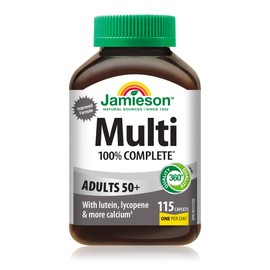 Jamieson 100% Multivitamin for Adults 50+, with Lutein, Lycopene & Calcium