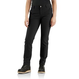 Carhartt Women's The Essential Canvas Pant, Black, 2 Tall
