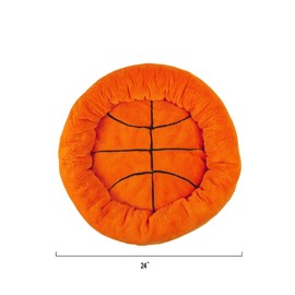 TONBO Soft Plush Small Cute and Cozy Basketball Dog Cat Bed, Washer and Dryer Friendly (Basketball)