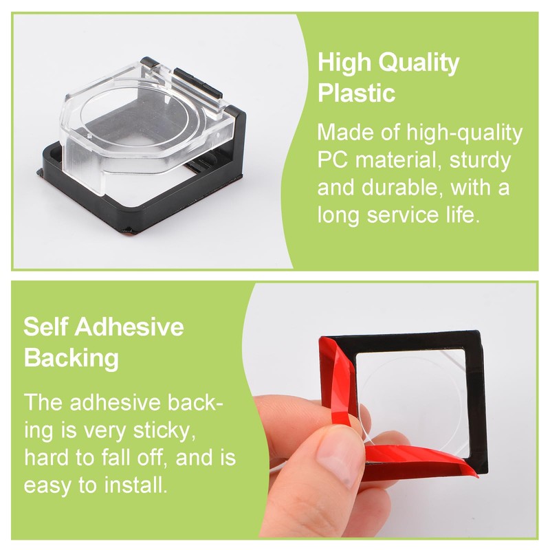 UFURMATE Button Switch Cover, 6 Pieces Clear Plastic Dustproof Emergency