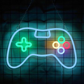 Gamepad Neon Sign Joystick Neon Light for Gamer LED Neon Sign for Wall Decor Dimmable LED Neon Light for Gamer room decor Man Cave Wall Art 16.5 * 10IN