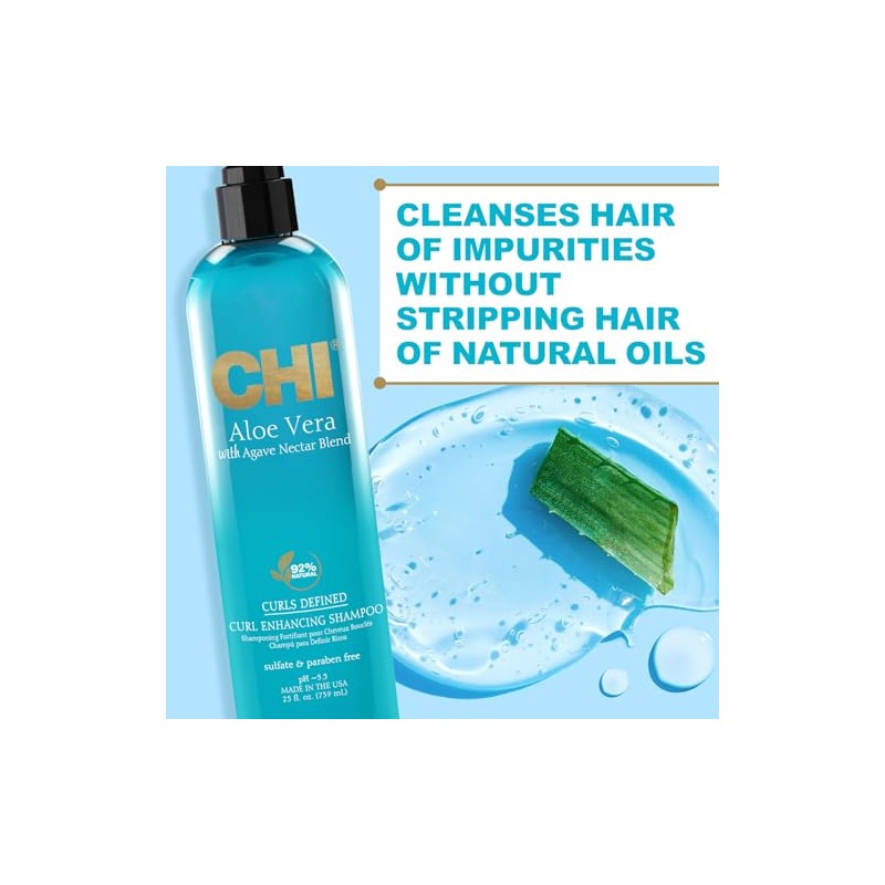 CHI Aloe Vera Curl Enhancing Shampoo Unisex 25 oz