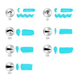 Kasmoire Kasmoire 8 Pcs Rose Flower Piping Tips Set,Petal Icing Tips with 10 Pcs Disposable Piping Bags for Cake Decorating