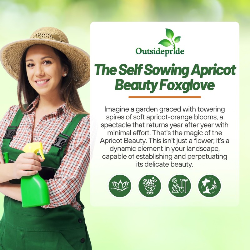 Outsidepride Digitalis Purpurea Apricot Beauty Foxglove Seeds – 5000 Pcs