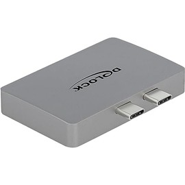 Delock Dual DisplayPort Adapter with 4K 60Hz and PD 3.0 for MacBook
