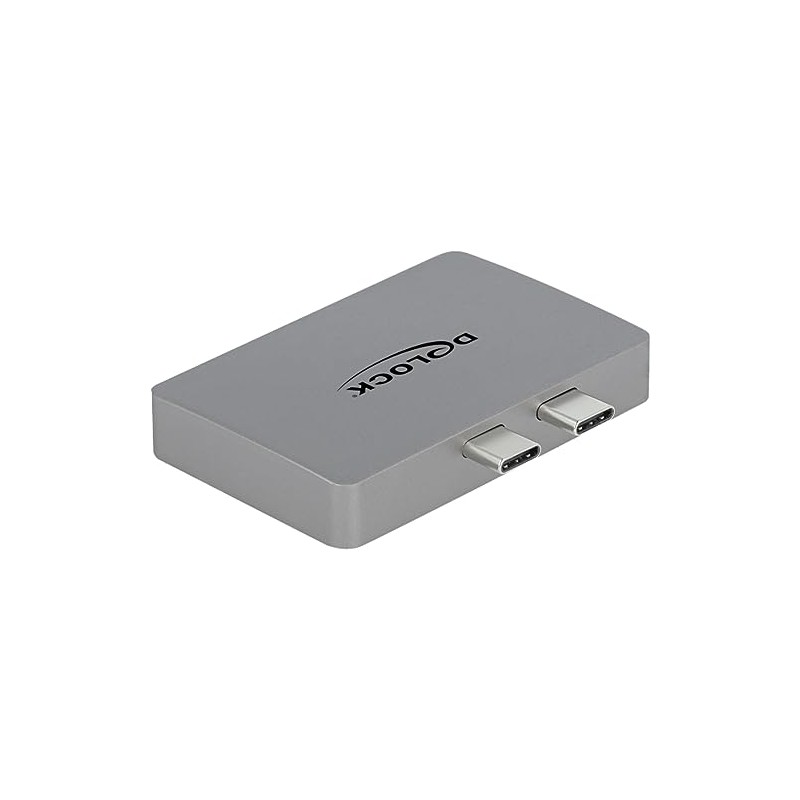 Delock Dual DisplayPort Adapter with 4K 60Hz and PD 3.0