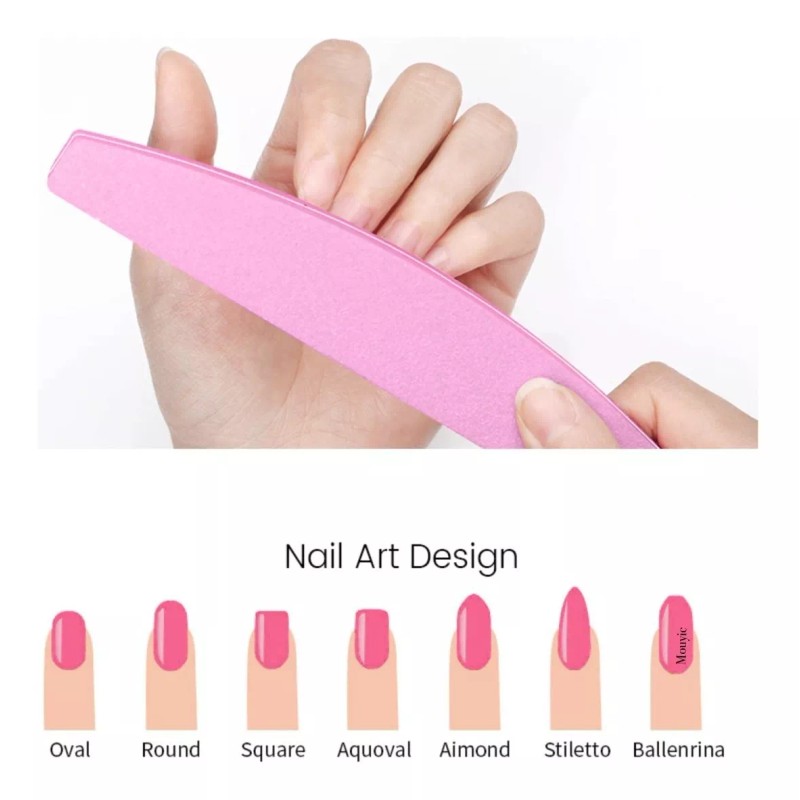Nail 4 Limas Para Uñas Para Acrilico Gel Y Uña