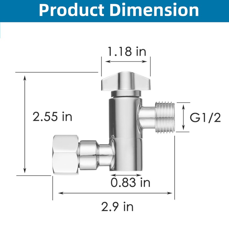 RTTWYYUU Metal Shower Head Elbow Adapter, 360 ° Adjustable Swivel